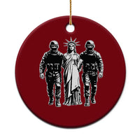 Statue Of Liberty Arrested Ceramic Ornament Funny Immigrant Rights Political Protest