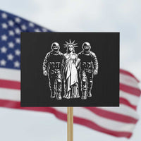 Statue Of Liberty Arrested Protest Sign Funny Immigrant Rights Political Protest