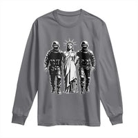 Statue Of Liberty Arrested Long Sleeve Shirt Funny Immigrant Rights Political Protest