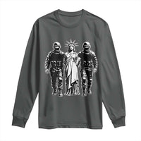 Statue Of Liberty Arrested Long Sleeve Shirt Funny Immigrant Rights Political Protest