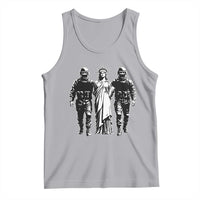 Statue Of Liberty Arrested Tank Top Funny Immigrant Rights Political Protest