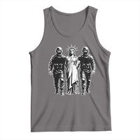Statue Of Liberty Arrested Tank Top Funny Immigrant Rights Political Protest