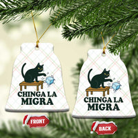 Chinga La Migra Ceramic Ornament Funny Immigration Rights Cat Political