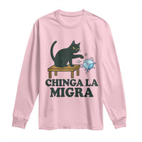Chinga La Migra Long Sleeve Shirt Funny Immigration Rights Cat Political