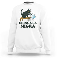 Chinga La Migra Sweatshirt Funny Immigration Rights Cat Political