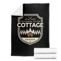 I Am Coming To The Cottage Throw Blanket Funny Romance Hockey