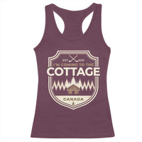 I Am Coming To The Cottage Racerback Tank Top Funny Romance Hockey