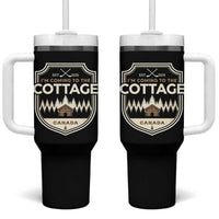 I Am Coming To The Cottage Tumbler With Handle Funny Romance Hockey