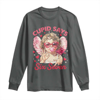 Funny 67 Valentines Day Long Sleeve Shirt Cupid Say Six Seven 67 Meme