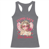 Funny 67 Valentines Day Racerback Tank Top Cupid Say Six Seven 67 Meme