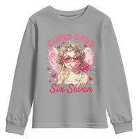 Funny 67 Valentines Day Youth Sweatshirt Cupid Say Six Seven 67 Meme