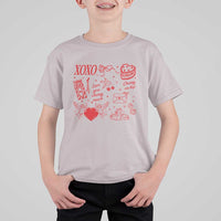 Xoxo Valentines Day T Shirt For Kid Love You Cherry Much Vintage Coquette