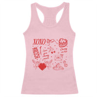 Xoxo Valentines Day Racerback Tank Top Love You Cherry Much Vintage Coquette