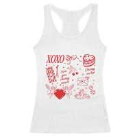 Xoxo Valentines Day Racerback Tank Top Love You Cherry Much Vintage Coquette