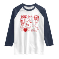 Xoxo Valentines Day Raglan Shirt Love You Cherry Much Vintage Coquette