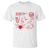 Xoxo Valentines Day T Shirt Love You Cherry Much Vintage Coquette