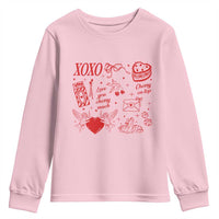 Xoxo Valentines Day Youth Sweatshirt Love You Cherry Much Vintage Coquette