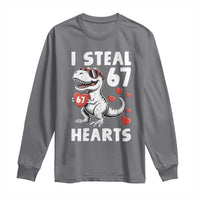 Funny I Steal 67 Hearts Valentines Day Six Seven Meme Long Sleeve Shirt