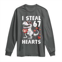 Funny I Steal 67 Hearts Valentines Day Six Seven Meme Long Sleeve Shirt