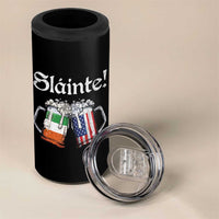 Funny St Patrick's Day Beer Drinking Slainte 4 in 1 Can Cooler Tumbler Irish American Beer - Wonder Print Shop