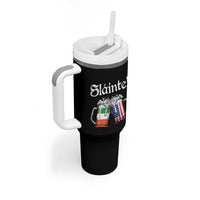 Funny St Patrick's Day Beer Drinking Slainte Tumbler With Handle Irish American Beer - Wonder Print Shop