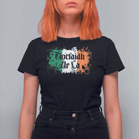 Tiocfaidh Ar La T Shirt For Women Vintage Irish Ireland Flag