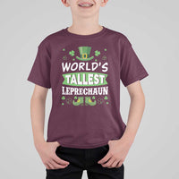 Funny World's Tallest Leprechaun St Patrick's Day T Shirt For Kid Shamrock