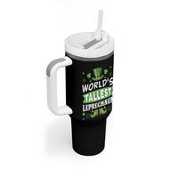 Funny World's Tallest Leprechaun St Patrick's Day Tumbler With Handle Shamrock