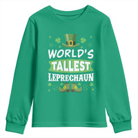 Funny World's Tallest Leprechaun St Patrick's Day Youth Sweatshirt Shamrock