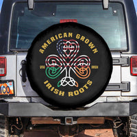 American Grown With Irish Roots Spare Tire Cover Irish American Shamrock