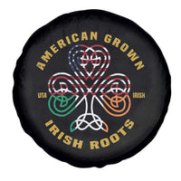American Grown With Irish Roots Spare Tire Cover Irish American Shamrock