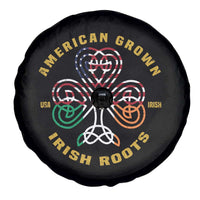 American Grown With Irish Roots Spare Tire Cover Irish American Shamrock