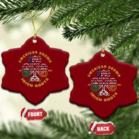 American Grown With Irish Roots Ceramic Ornament Irish American Shamrock - Wonder Print Shop