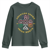 American Grown With Irish Roots Youth Sweatshirt Irish American Shamrock