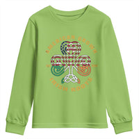 American Grown With Irish Roots Youth Sweatshirt Irish American Shamrock