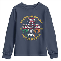 American Grown With Irish Roots Youth Sweatshirt Irish American Shamrock