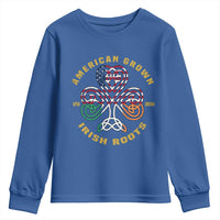 American Grown With Irish Roots Youth Sweatshirt Irish American Shamrock