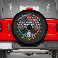 American Grown With Irish Roots Spare Tire Cover Irish American Tree
