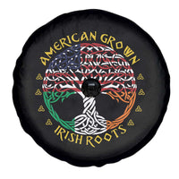 American Grown With Irish Roots Spare Tire Cover Irish American Tree