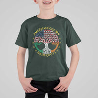 American Grown With Irish Roots T Shirt For Kid Irish American Tree