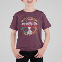 American Grown With Irish Roots T Shirt For Kid Irish American Tree