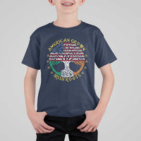 American Grown With Irish Roots T Shirt For Kid Irish American Tree