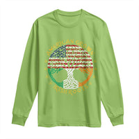 American Grown With Irish Roots Long Sleeve Shirt Irish American Tree
