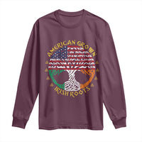 American Grown With Irish Roots Long Sleeve Shirt Irish American Tree