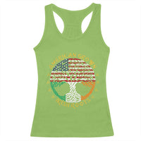 American Grown With Irish Roots Racerback Tank Top Irish American Tree
