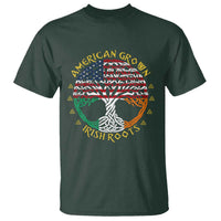 American Grown With Irish Roots T Shirt Irish American Tree
