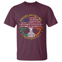 American Grown With Irish Roots T Shirt Irish American Tree