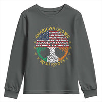 American Grown With Irish Roots Youth Sweatshirt Irish American Tree
