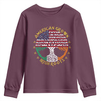 American Grown With Irish Roots Youth Sweatshirt Irish American Tree