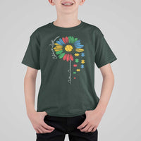 Autism Awareness Celebrate Differences T Shirt For Kid Sunflower Puzzle Pieces